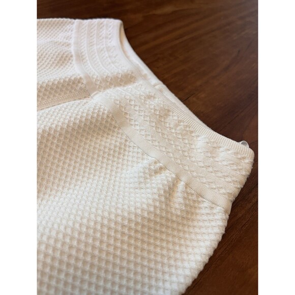 Alaia Paris Women's White Waffle Knit Leggings size 38 skinny Leg - Picture 2 of 6
